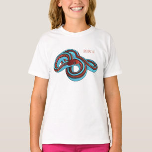 San Francisco Garter Schlange Cartoon Illustration T-Shirt