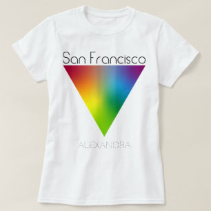 San Francisco Gay LGBT Pride Rainbow Triangle Name T-Shirt