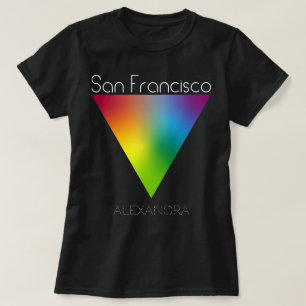 San Francisco Gay LGBT Que Rainbow Triangle Name T-Shirt