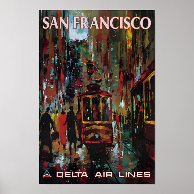 San Francisco Gemälde Jack Laycox Kunstdruck Delta Poster (Vorne)
