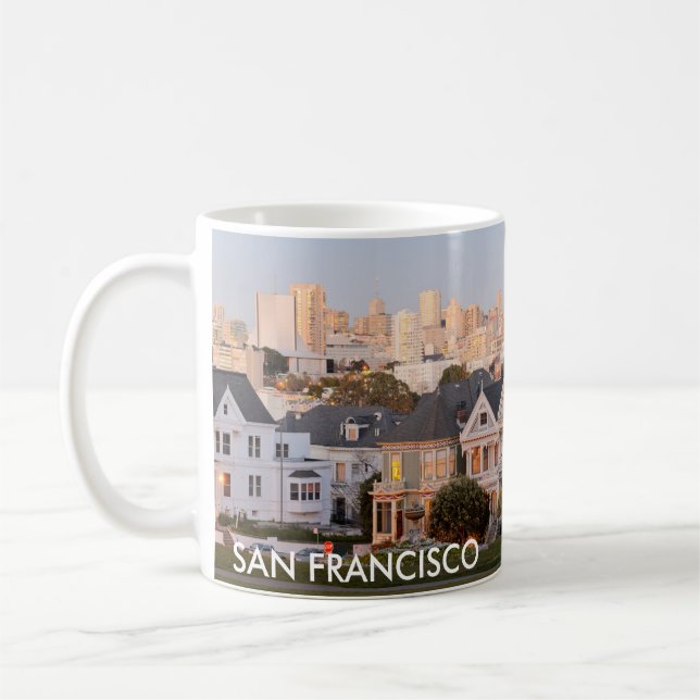 San Francisco - gemalte Damen-Kaffee-Tasse Tasse (Links)