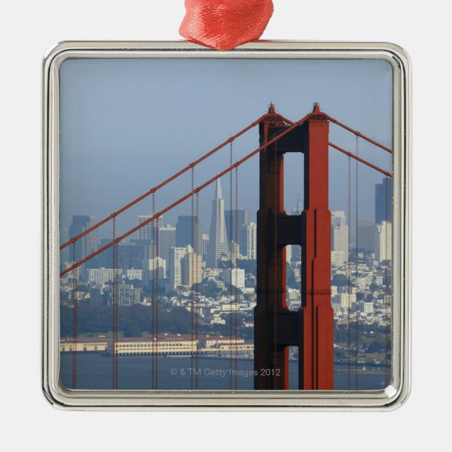 San Francisco gesehene Abflussrinne Golden Silbernes Ornament (Vorne)