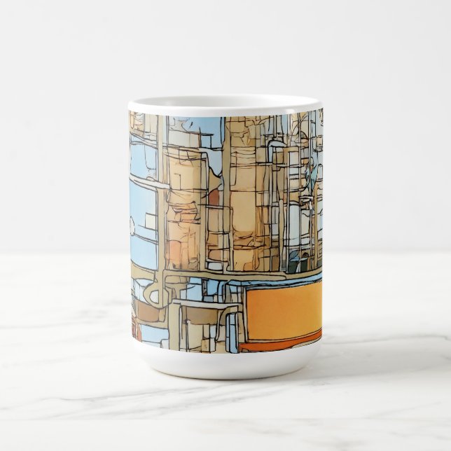 "San Francisco Girl Cartoon Tasse" Kaffeetasse (Mittel)
