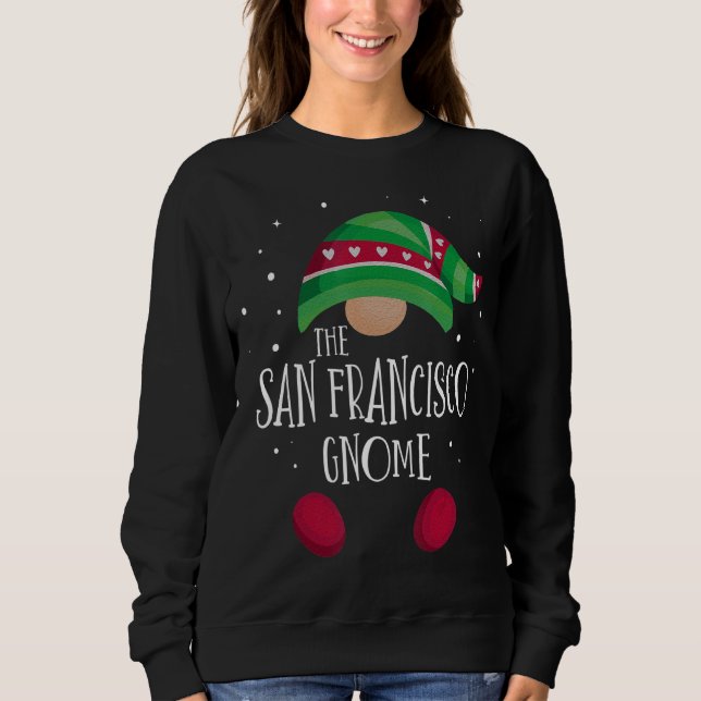 San Francisco Gnome Family Matching Christmas Paja Sweatshirt (Vorderseite)