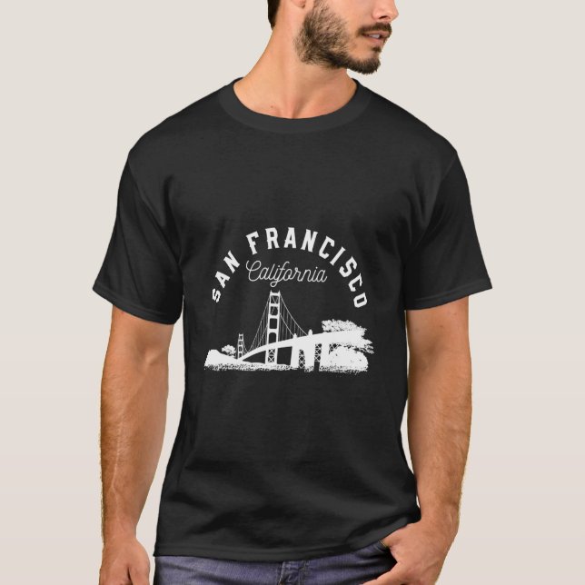 San Francisco Gold Gate Bridge Geschenkdesign T-Shirt (Vorderseite)