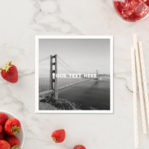 San Francisco Golden Gate Black and White Vintag