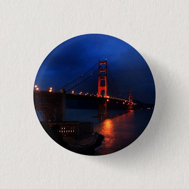 San Francisco Golden Gate Bridge #6 Button (Vorderseite)