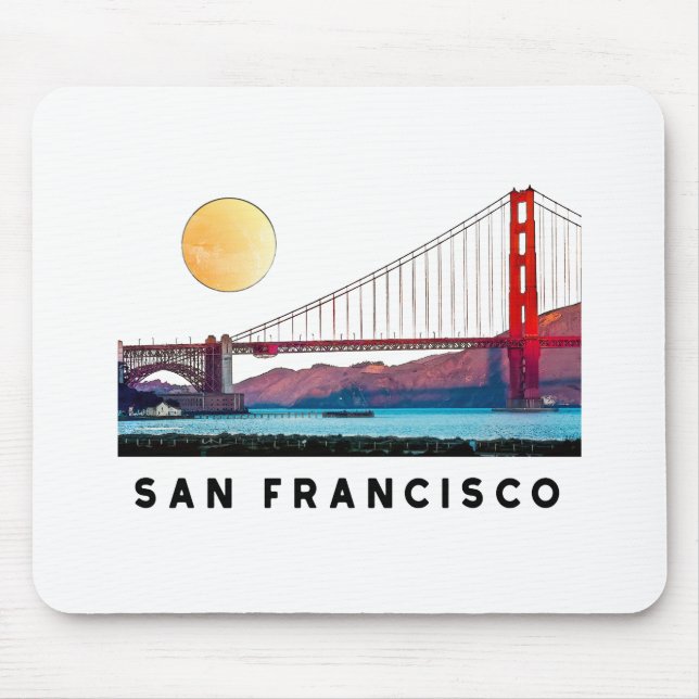 San Francisco Golden Gate Bridge Architecture Art Mousepad (Vorne)
