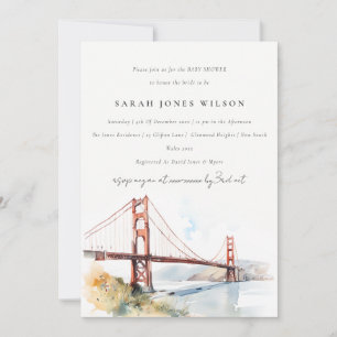 San Francisco Golden Gate Bridge Babyparty Einladung