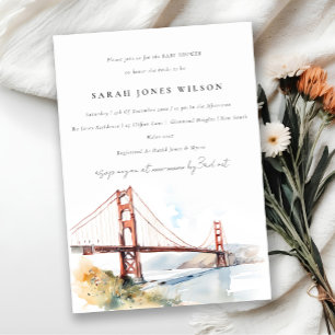 San Francisco Golden Gate Bridge Babyparty Einladung