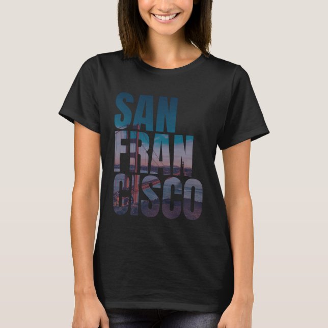 San Francisco Golden Gate Bridge California Landma T-Shirt (Vorderseite)
