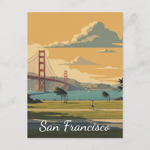 San Francisco Golden Gate Bridge Crissy Field Postkarte