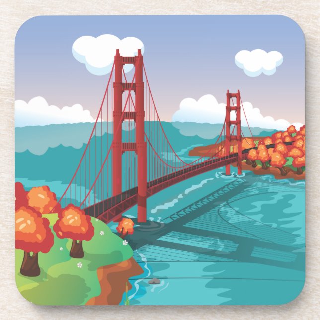 San Francisco Golden Gate Bridge Getränkeuntersetzer (Vorderseite)