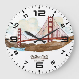 San Francisco Golden gate bridge Große Wanduhr