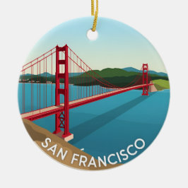 San Francisco Golden Gate Bridge Keramik Ornament