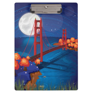 San Francisco Golden Gate Bridge Klemmbrett