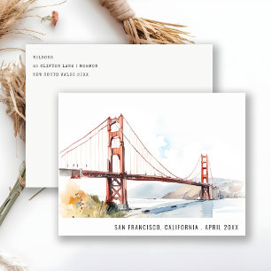 San Francisco Golden Gate Bridge Landschaft Reise Feiertagspostkarte