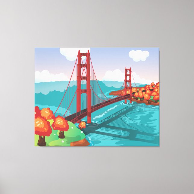 San Francisco Golden Gate Bridge Leinwanddruck (Vorderseite)