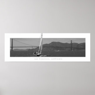San Francisco - Golden Gate Bridge mit Sailboat Poster