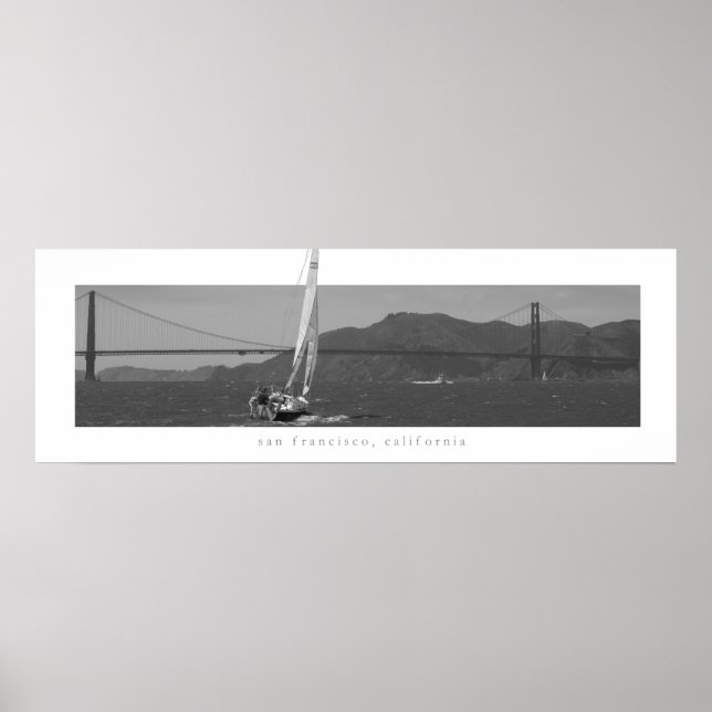 San Francisco - Golden Gate Bridge mit Sailboat Poster (Vorne)