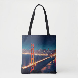 San Francisco Golden Gate Bridge Nachtpostkarte