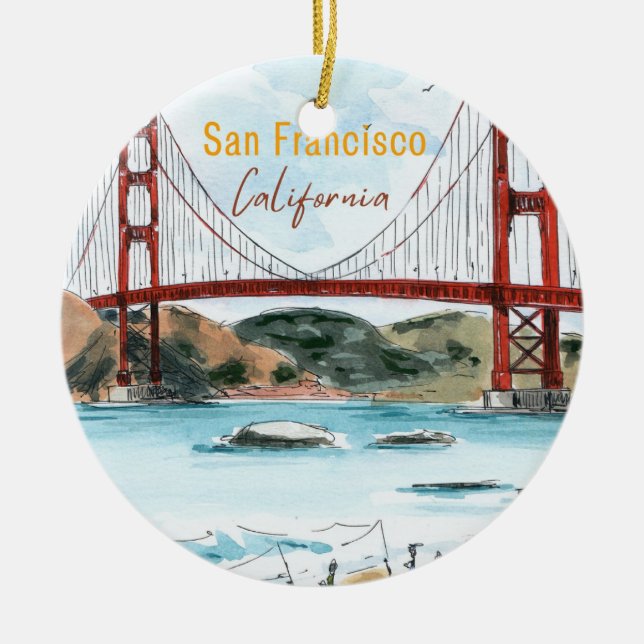 San Francisco Golden Gate Bridge Ornament (Vorne)