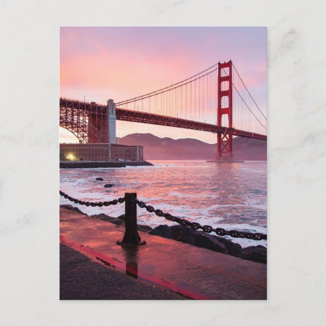 SAN FRANCISCO Golden Gate Bridge Postkarte (Vorderseite)