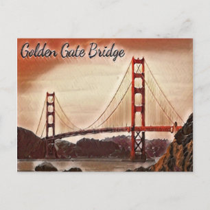 San Francisco Golden Gate Bridge Postkarte