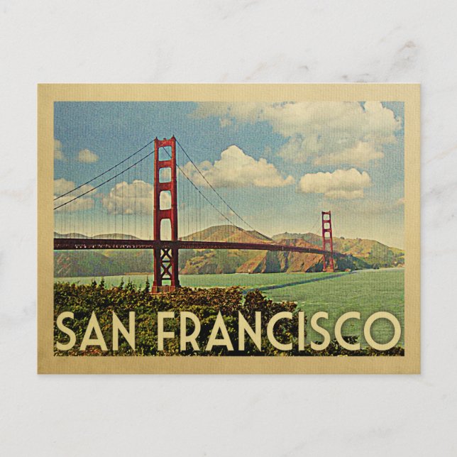 San Francisco Golden Gate Bridge Postkarte (Vorderseite)