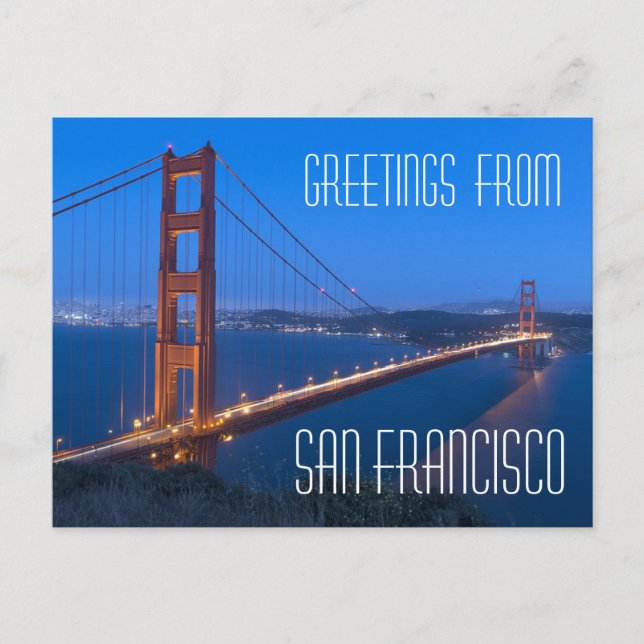 San Francisco Golden Gate Bridge Postkarte (Vorderseite)