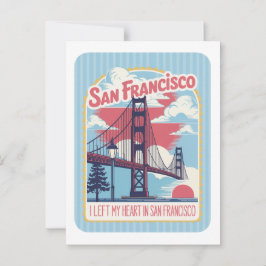 San Francisco Golden Gate Bridge Retro Postkarte