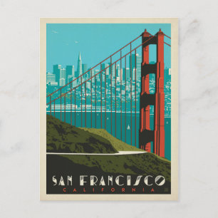 San Francisco   Golden Gate Bridge Skyline Postkarte