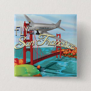San Francisco Golden Gate Brücke Button