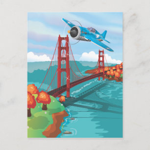 San Francisco Golden Gate Brücke Postkarte