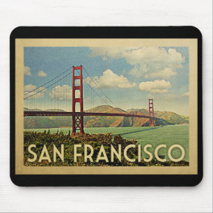 San Francisco Golden Gate Brücke Vintage Reise Mousepad
