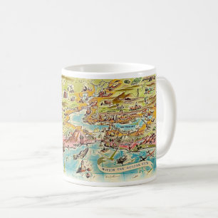 San Francisco Golden Gate Karte Tasse