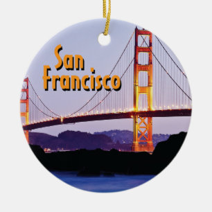 San Francisco Golden Gate Keramik Ornament