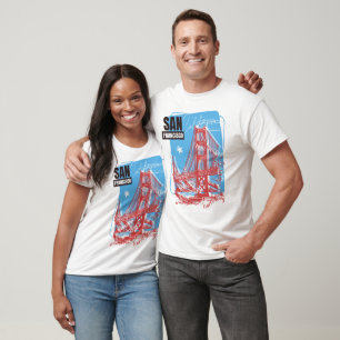 San Francisco Golden Gate Reise Vintage T-Shirt