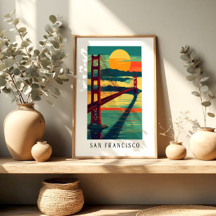 San Francisco Golden Gate Sonnenuntergang Poster