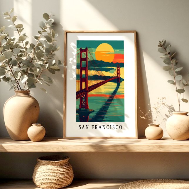 San Francisco Golden Gate Sunset Poster (Von Creator hochgeladen)