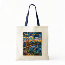 San Francisco Golden Gate Van Gogh Stil Kunst