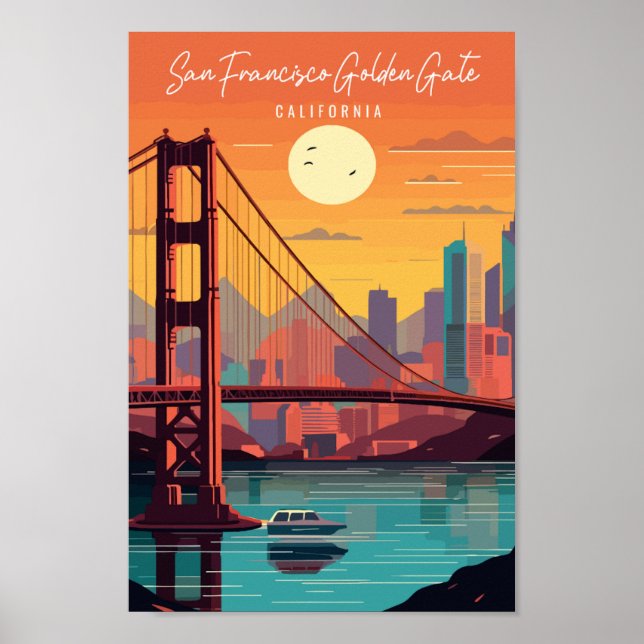 San Francisco Golden Gate Vintage Poster (Vorne)