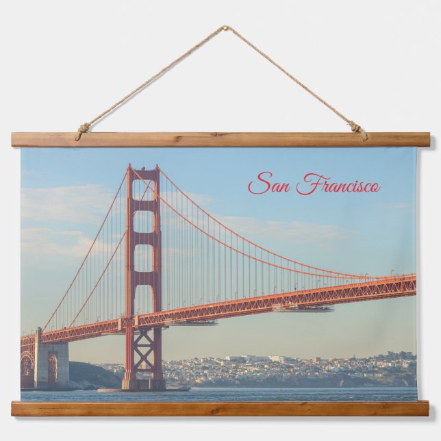 San Francisco Golden Gate Wandteppich Mit Holzrahmen (Vorne)
