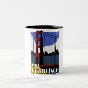 San Francisco Golden- Gatekaffee-Tasse Zweifarbige Tasse