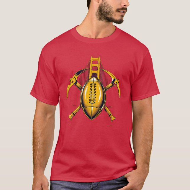 San Francisco Golden Rush Gridiron T-Shirt (Vorderseite)