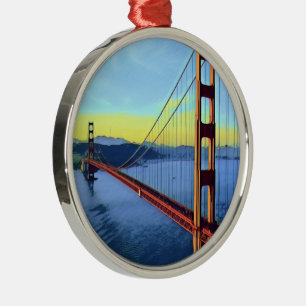 San Francisco - GOLDENGATE - Brücke Ornament Aus Metall