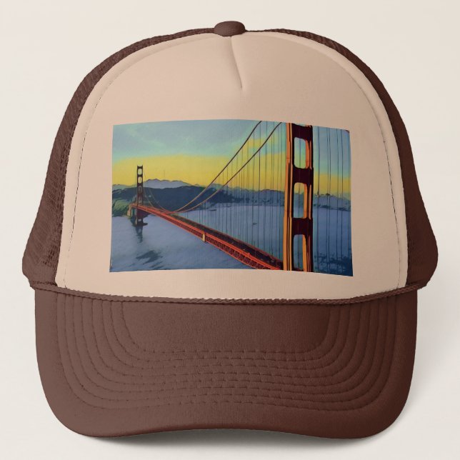San Francisco - GOLDENGATE - Brücke Truckerkappe (Vorderseite)