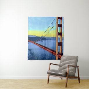 San Francisco - GOLDENGATE - Brücke Wandteppich