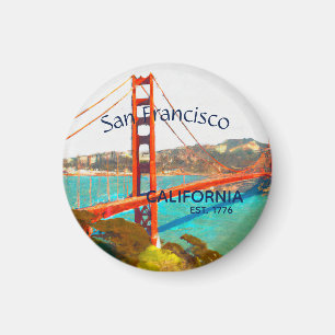 San Francisco GoldenGate Button Magnet