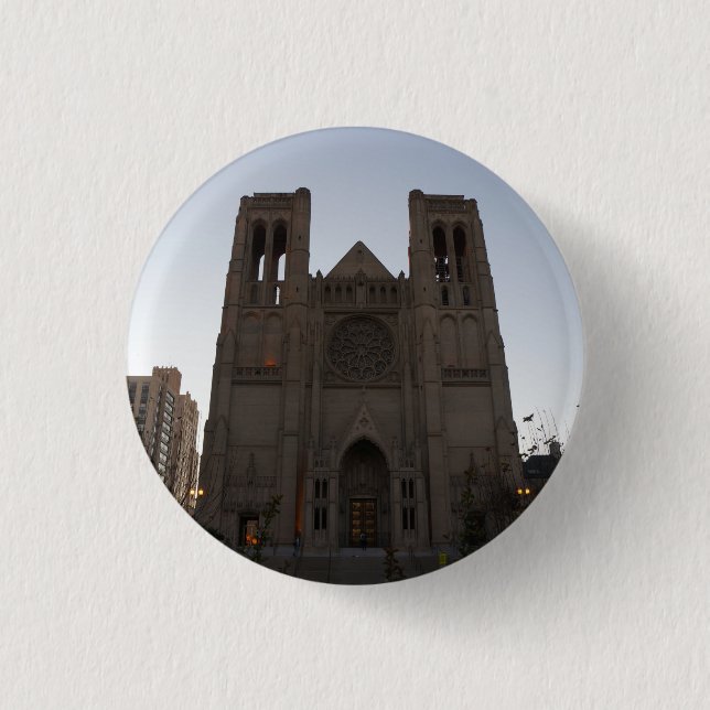 San Francisco Grace Cathedral Pinback Schaltfläche Button (Vorderseite)
